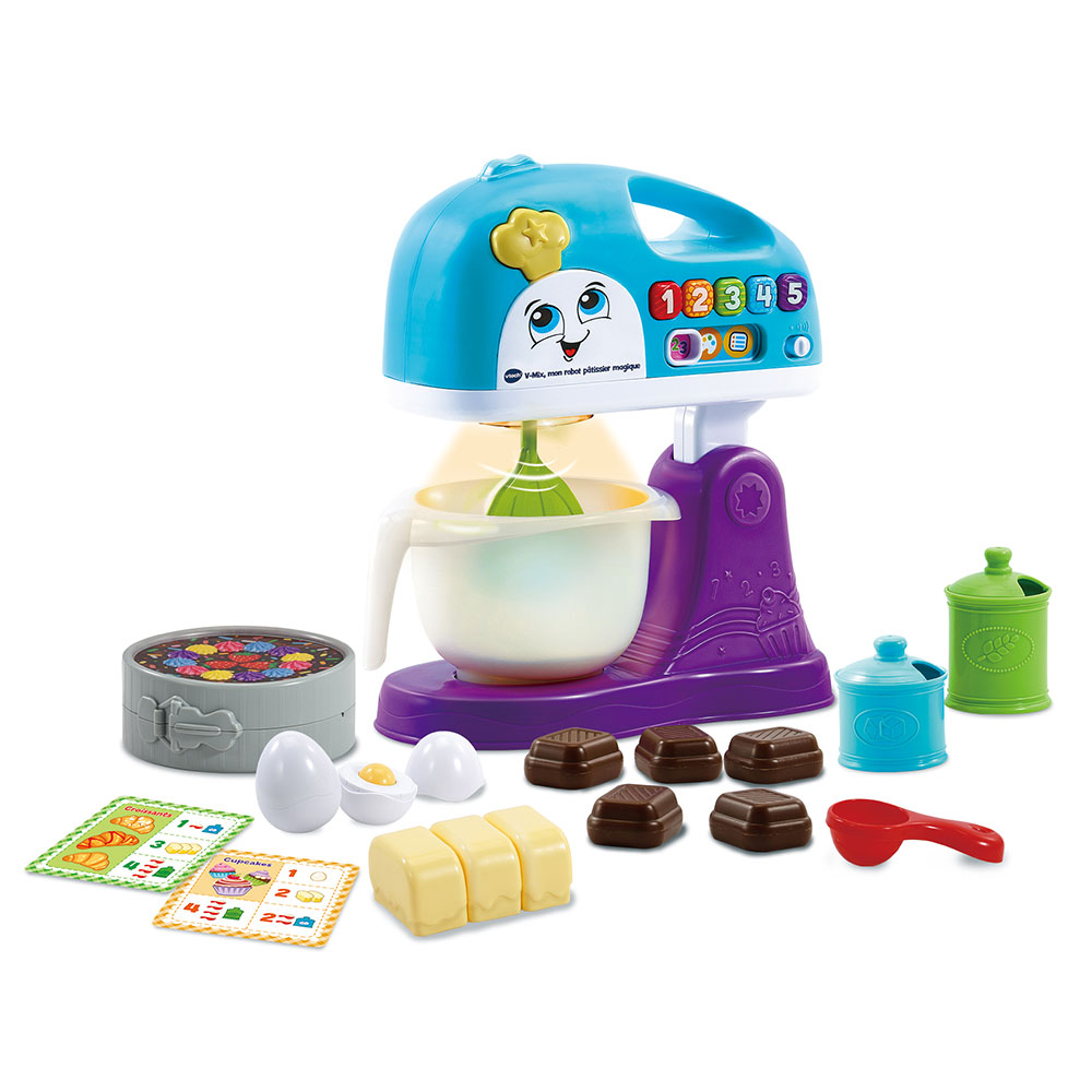 VTech - Robot de cuisine pour enfant - V-Mix Mon robot pâtissier magique