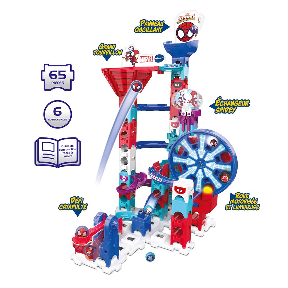 VTech - Circuit à billes enfant - Marble Rush - Spidey Super Spin