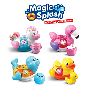 VTech - Maxi-Coffret de Bain Multi Activité, 15 Jouets de Bain Bébé,  Animaux, Bateaux, 3 Formes, 3 Balles, Filet de Rangement, Cadeau Enfant  Garçon et Fille Dès 1 An - Contenu en