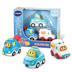 Véhicule miniature bébé VTECH Tut Tut Bolides Coffret trio n°2 - 205805 Pas  Cher 