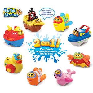 VTech - Maxi-Coffret de Bain Multi Activité, 15 Jouets de Bain Bébé,  Animaux, Bateaux, 3 Formes, 3 Balles, Filet de Rangement, Cadeau Enfant  Garçon et Fille Dès 1 An - Contenu en